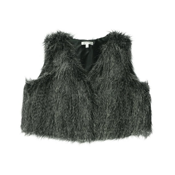Yimoon Womens Open Front Faux Fox Fur Vest Fashion Sleeveless Outwear Jacket Yimoon Womens Open Front Faux Fox Fur Vest Fashion Sleeveless Outwear Jacket